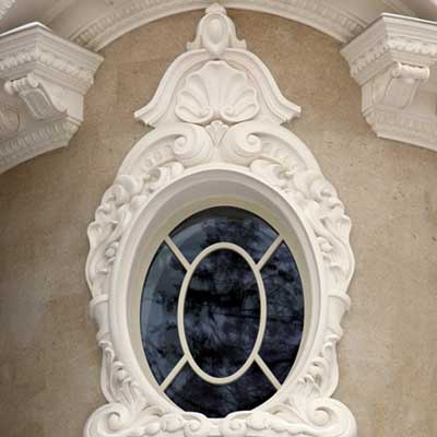 Oval Denkmalschutz Holzfenster mit Sprossen