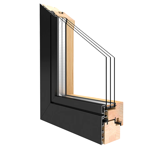 Holz-Aluminium Fenster Kiefer Duoline 68 mm
