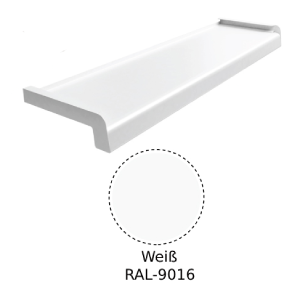 Fensterbank Aluminium weiß RAL-9016