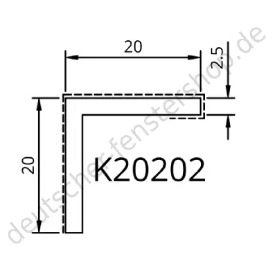 Winkelprofil 20x20x2,5mm K20202 (nur 6m)