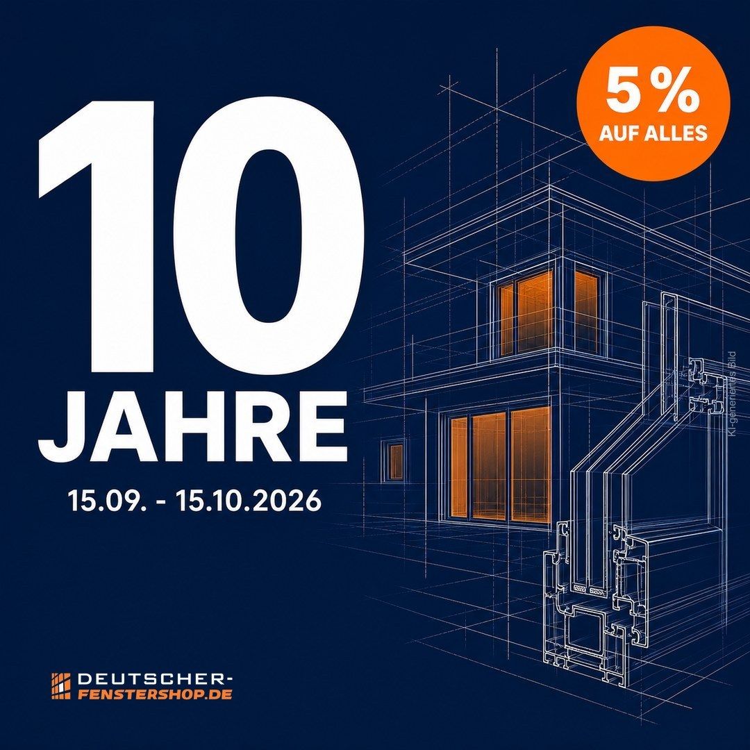 Zehn Jahre Deutscher Fenstershop – Empfehlungsprogramm mit bis zu 300 € Prämie für beide