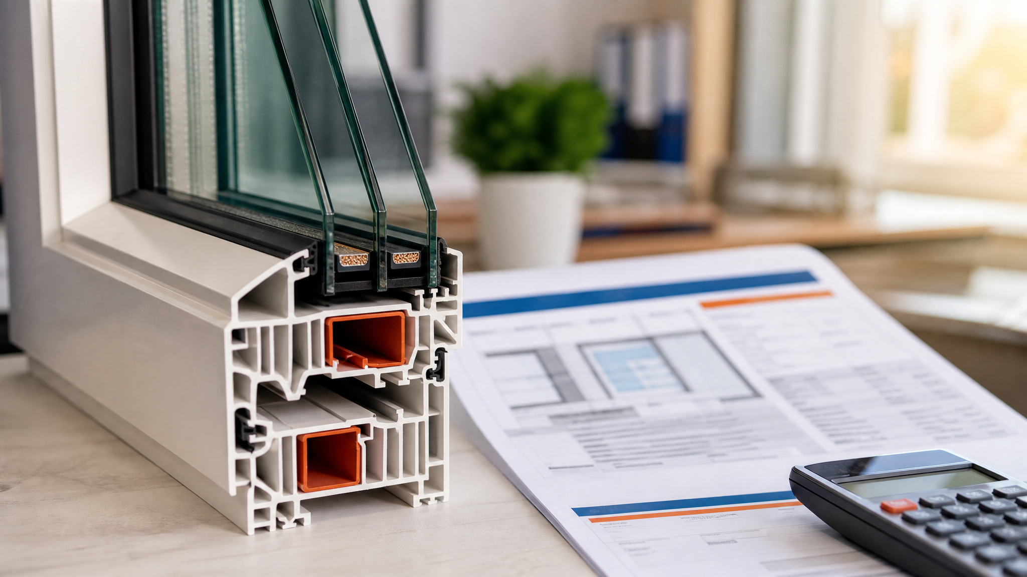 Fensterkosten planen mit Profilmuster, Verglasung, Angebot und Rechner