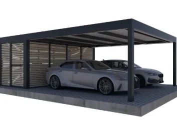 Alu Carport mit Raum