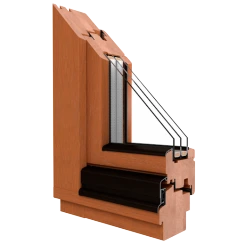 Fensterprofil aus Holz Drutex mit schallschutzverglasung