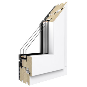 Dreh-Kipp Fenster aus Holz-Aluminium
