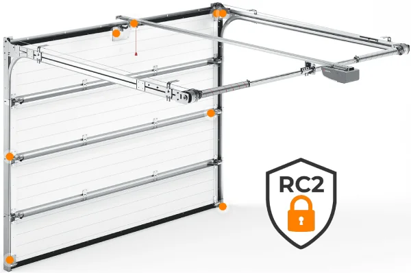 Sektionaltor mit RC2 Sicherheitspacket