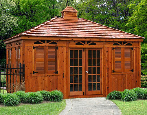 Holzfenster für Holzgartenhaus