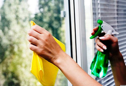 Pflege von Fensterverglasung