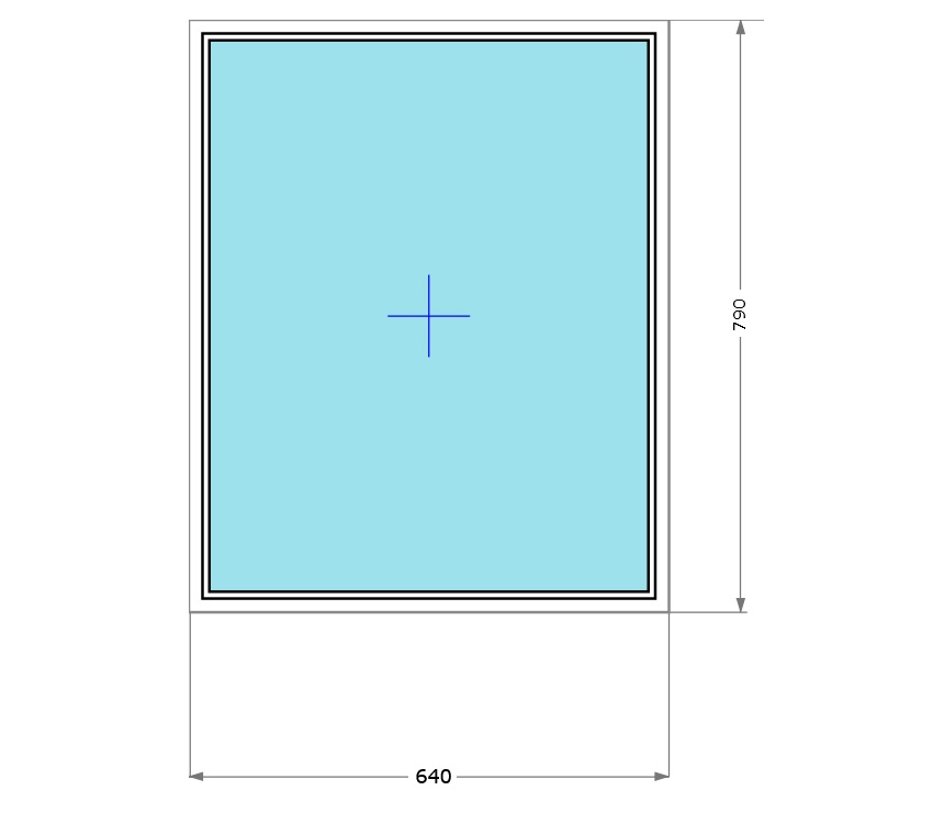 Lagerfenster 640cm x 790 cm Kunststofffenster weiss Festverglasung mit Ornamentglas