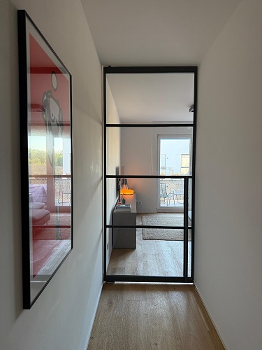 Stahl Glas Pivot-Tür