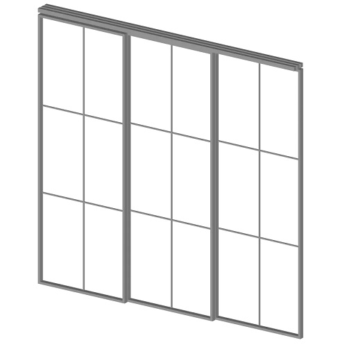 Teleskop-Schiebetür Stahl Glas