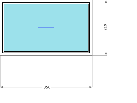 Kunststoff Fenster, Iglo5 Classic, Einteiliges Fenster, B 350mm x H 210mm