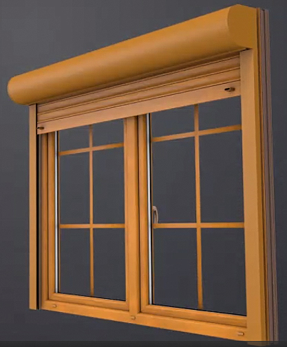 Sprossenfenster mit Vorbaurollladen