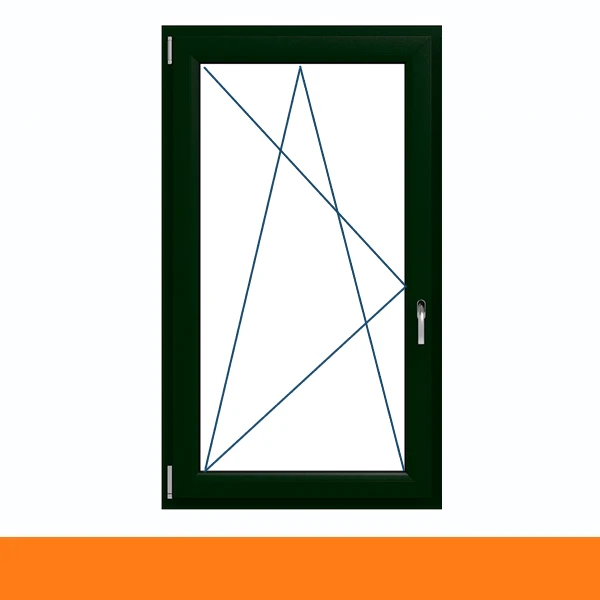 Einflügelige Balkontür Dreh-Kipp Dunkelgrün außen oder beidseitig