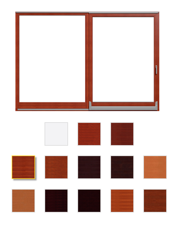 Parallel-Schiebe-Kipp-Tür Holz Farben