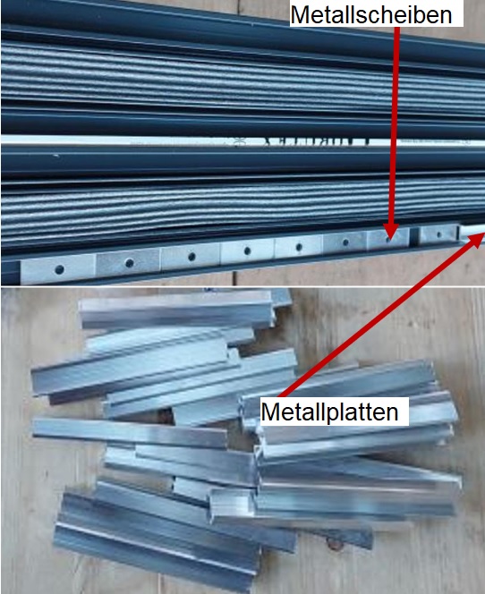 Metallplatten und Metallscheiben für Aluminium Türen-Verbreiterungen
