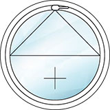 Bullaugenfenster geteilt - kipp oben, fest unten