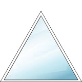 Einflügelige Dreiecksfenster