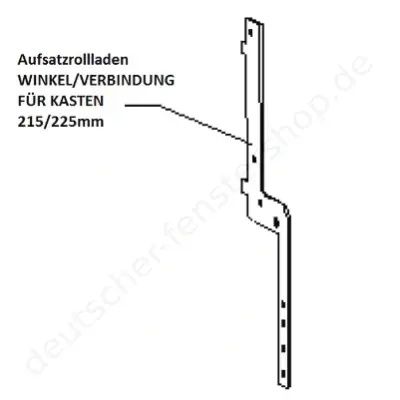 Winkel / Verbindung für Aufsatzrollladen Kasten 215/225 mm Iglo 5