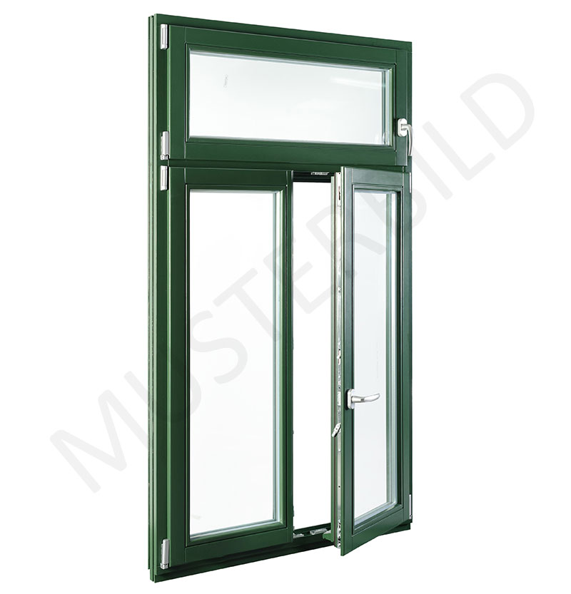Holzfenster gefärbt