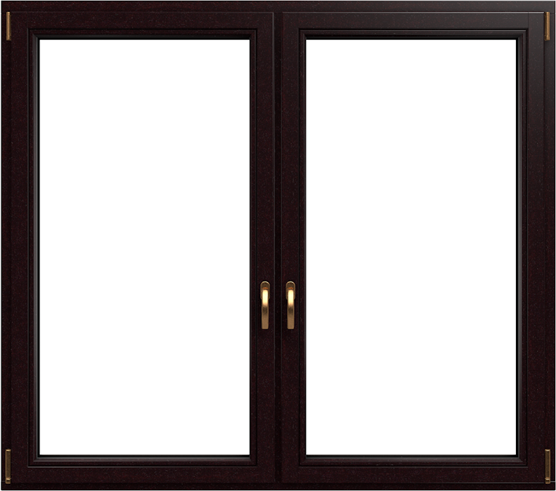 Schwarzbraun-Meranti Meranti Holzfenster - schwarzbraun Lasur