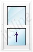 Öffnungsschema von Vertikal-Schiebefenster Vertikalschiebefenster