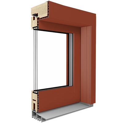 Hebeschiebetür Holz-Aluminium