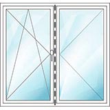 Beispielfenster mit Stulp Stulpflügelfenster DKL/DR